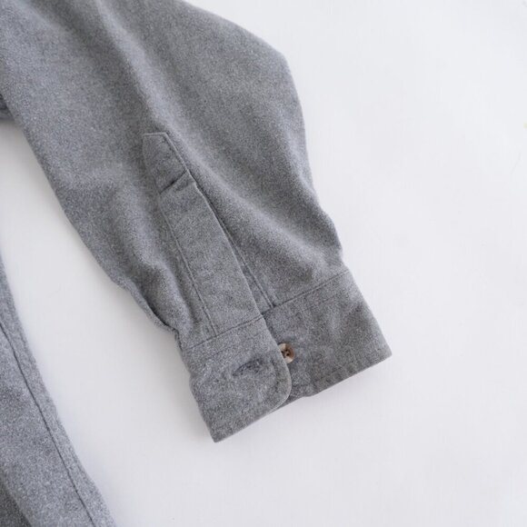 Vintage Gander Mountain Heavyweight Thick Cotton Outdoor Gray Button Up Shirt L - Picture 5 of 10